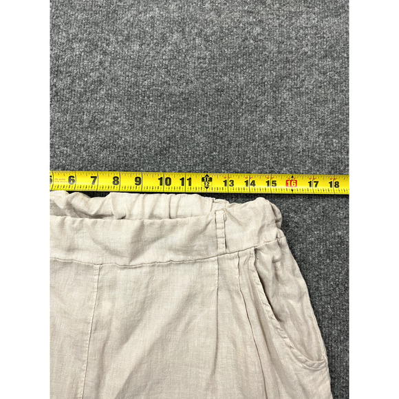 Linen Coastal Beach Resort Rustic Pants M Coastal Boho Minimalist Italy Vacation - Picture 6 of 11